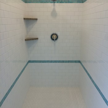 Fully Tiled Shower Remodeled by Build It Right Carpentry of Oconomowoc